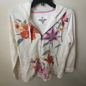 Paradise Shores medium zip hoodie floral
